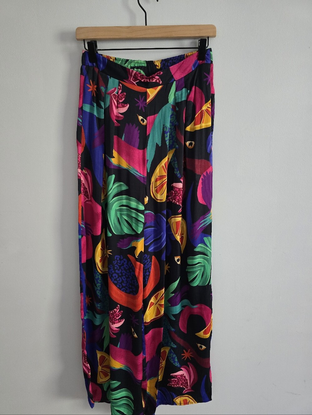 Farm Rio Mystic Jungle Print Wide Leg Pants Small - Picture 4 of 13